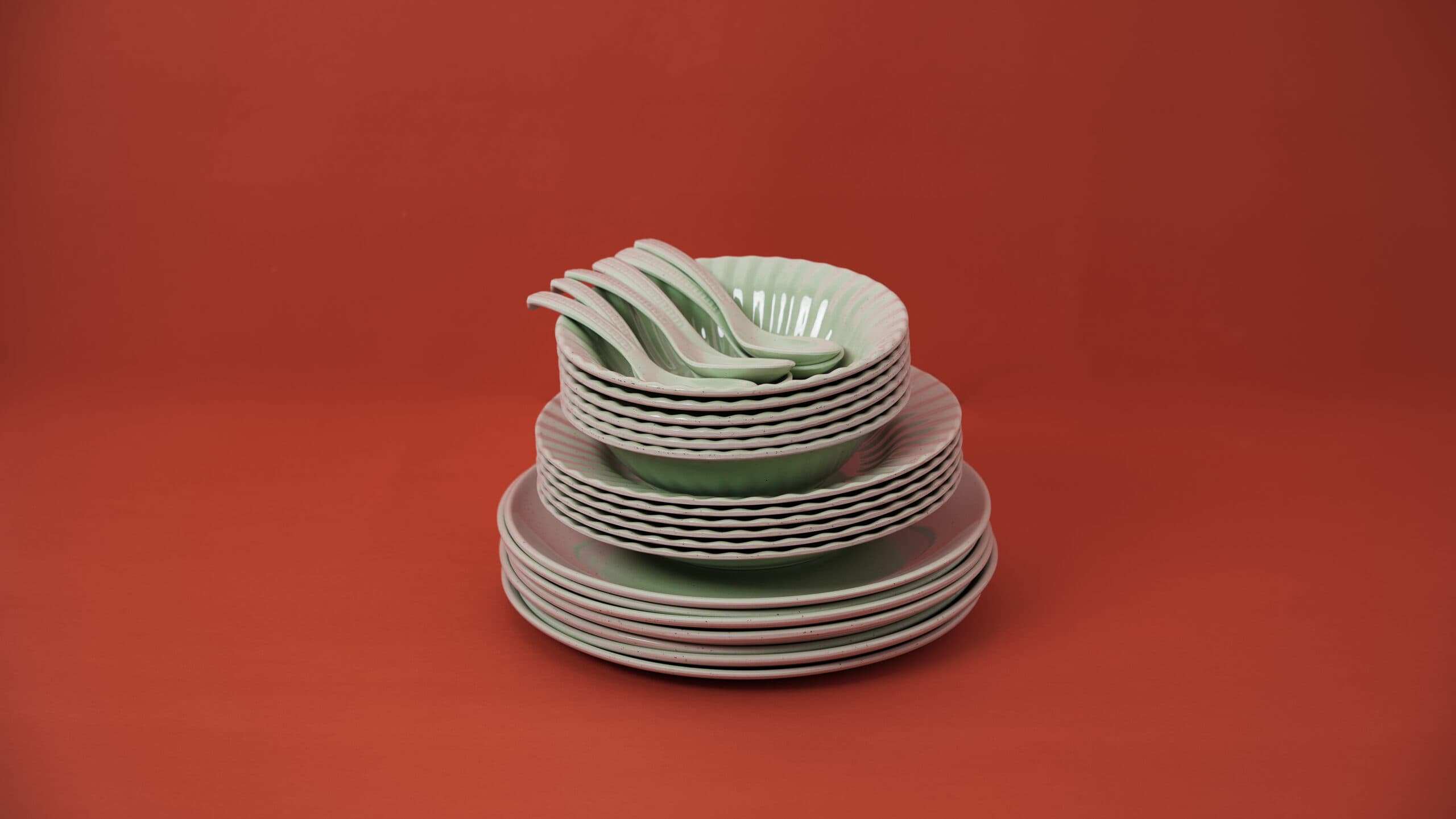 Dinner Set - Green Color